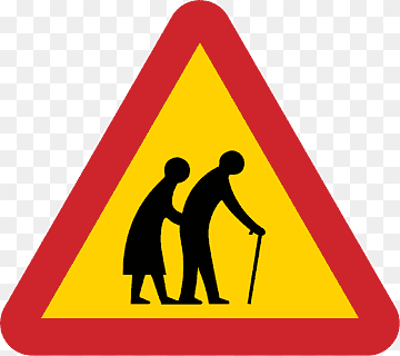 Elderly, Road Signs In Singapore, Traffic Sign, Warning Sign, Road Signs In The United Kingdom, Old Age, Pedestrian, Pedestrian Crossing, Road Signs In Singapore, Traffic Sign, Sign png thumbnail